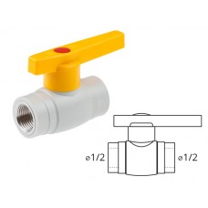 Кран шаровый ПП вн.-вн. 1/2" AV Engineering (Кран ПП шаровый  1/2" вн.-вн. ручка)