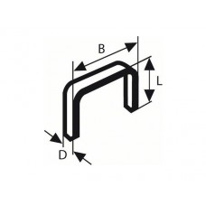 Скобы 14 мм тип 53 ( 1000 шт.) BOSCH