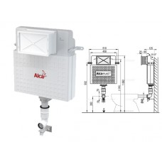Бачок для унитаза для замуровывания в стену Basicмodul, Alcaplast (Бачок для унитаза для замуровывания в стену Basicмodul, Alcaplast)