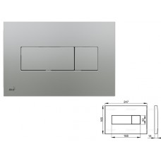 Кнопка управления для систем инсталляций (Хром-матовая), Alcaplast (Кнопка для инсталляции Alcaplast)
