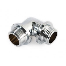 Колено нар.- нар. 1/2" с ограничителем, ХРОМ General Fittings