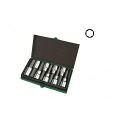 Набор бит шестигр. под головку 1/2" 9пр. 4-17мм 80мм  TOPTUL (GAAD0905)