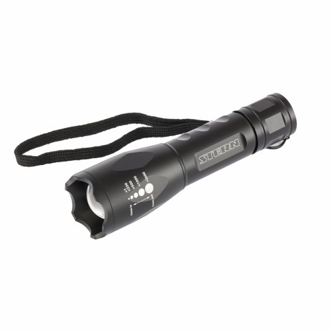 Фонарь, 3 W CREE LED 3 W, зум, 3 режима 100 %-50 %-строб, ремешок, 160 Лм, 200 м, 3 х ААА. STERN