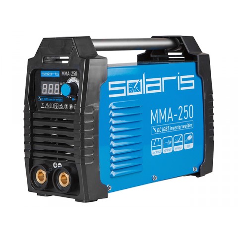 Инвертор сварочный SOLARIS MMA-250 (230В, 20-250 А; 67В; электроды диам. 1.6-5.0 мм, вес 5.0 кг)