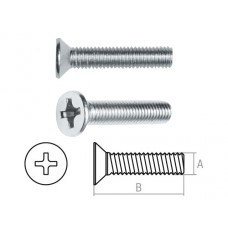 Винт М4х16 мм потай. головка, цинк, кл.пр. 5.8, DIN 965 (25 шт в зип-локе) STARFIX