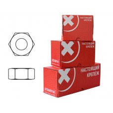 Гайка М10 шестигр., цинк, кл.пр. 5.8, DIN 934 (100 шт в карт. уп.) STARFIX