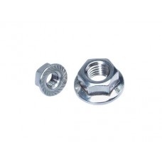 Гайка М12 с фланцем, цинк, кл.пр. 6, DIN 6923 (25 шт в пласт. конт.) STARFIX