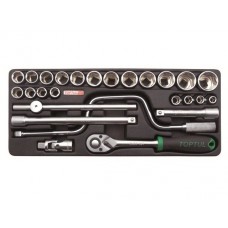 Набор-сет головок 1/2" 26пр. 434х176мм TOPTUL (GCAT2604)