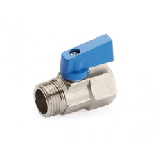 Кран шаровый MINI 1/2" нар.-вн. синяя ручка General Fittings