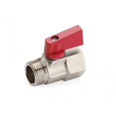 Кран шаровый MINI 1/2" нар.-вн. красная ручка  General Fittings