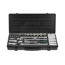 Набор головок 3/8" 6-24мм 6гр. 35пр. метал.кейс TOPTUL (GBB35140)