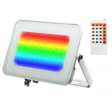 Прожектор светодиодный PFL -RGB-WH  30w  IP65Jazzway драйвер в комплекте (Цветной+ пульт в комплекте, угол освещения 100с)