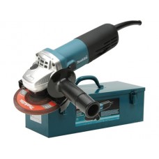 Одноручная углошлифмашина MAKITA 9565 CVK в мет. кейсе (1400 Вт, диск 125х22 мм, плавный пуск, регул. об.)